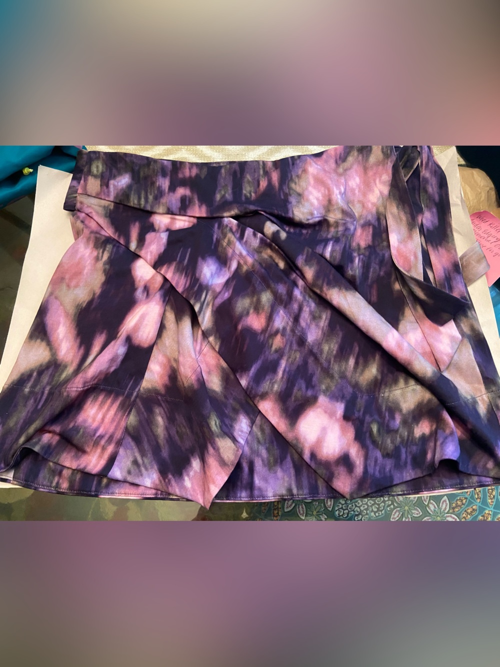 Isabel Marant Étoile Berenice Cotton Jersey Mini Tie Dye Wrap Skirt - Picture 3 of 11